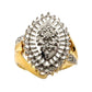 Marquise Cut 1/2 Carat Diamond Ring - Gold Overlaying Sterling Silver Size 8 - Ring - A+ Stuff