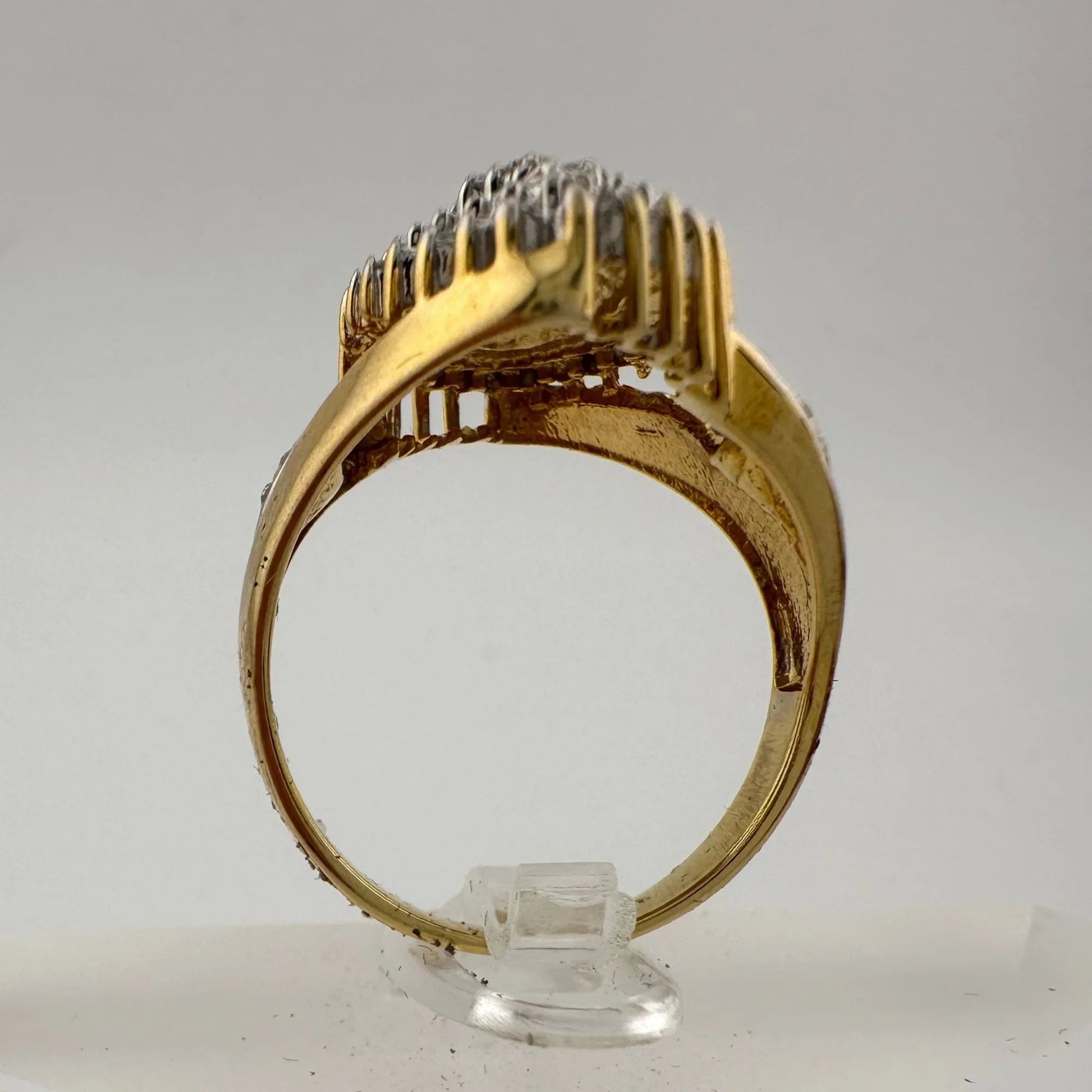 Marquise Cut 1/2 Carat Diamond Ring - Gold Overlaying Sterling Silver Size 8 - Ring - A+ Stuff