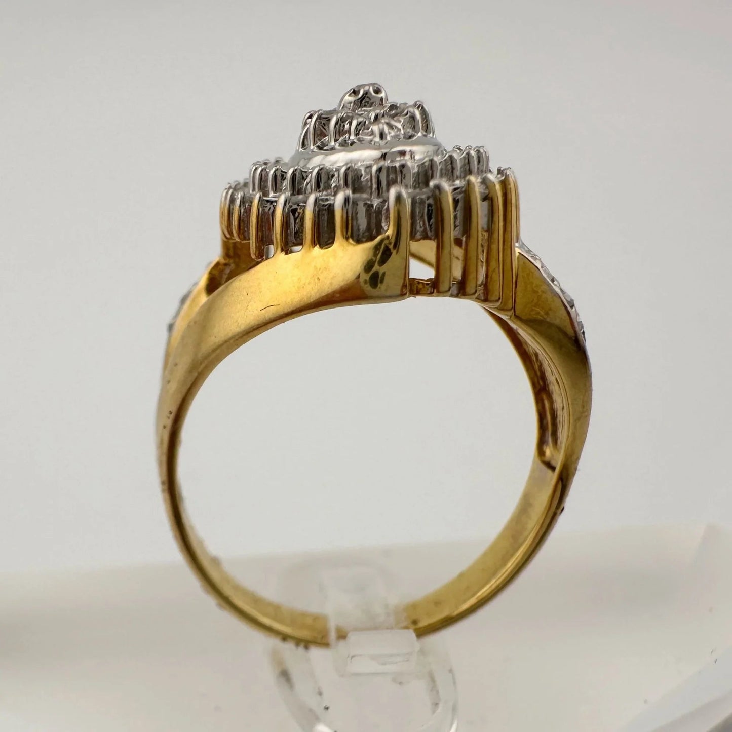 Marquise Cut 1/2 Carat Diamond Ring - Gold Overlaying Sterling Silver Size 8 - Ring - A+ Stuff