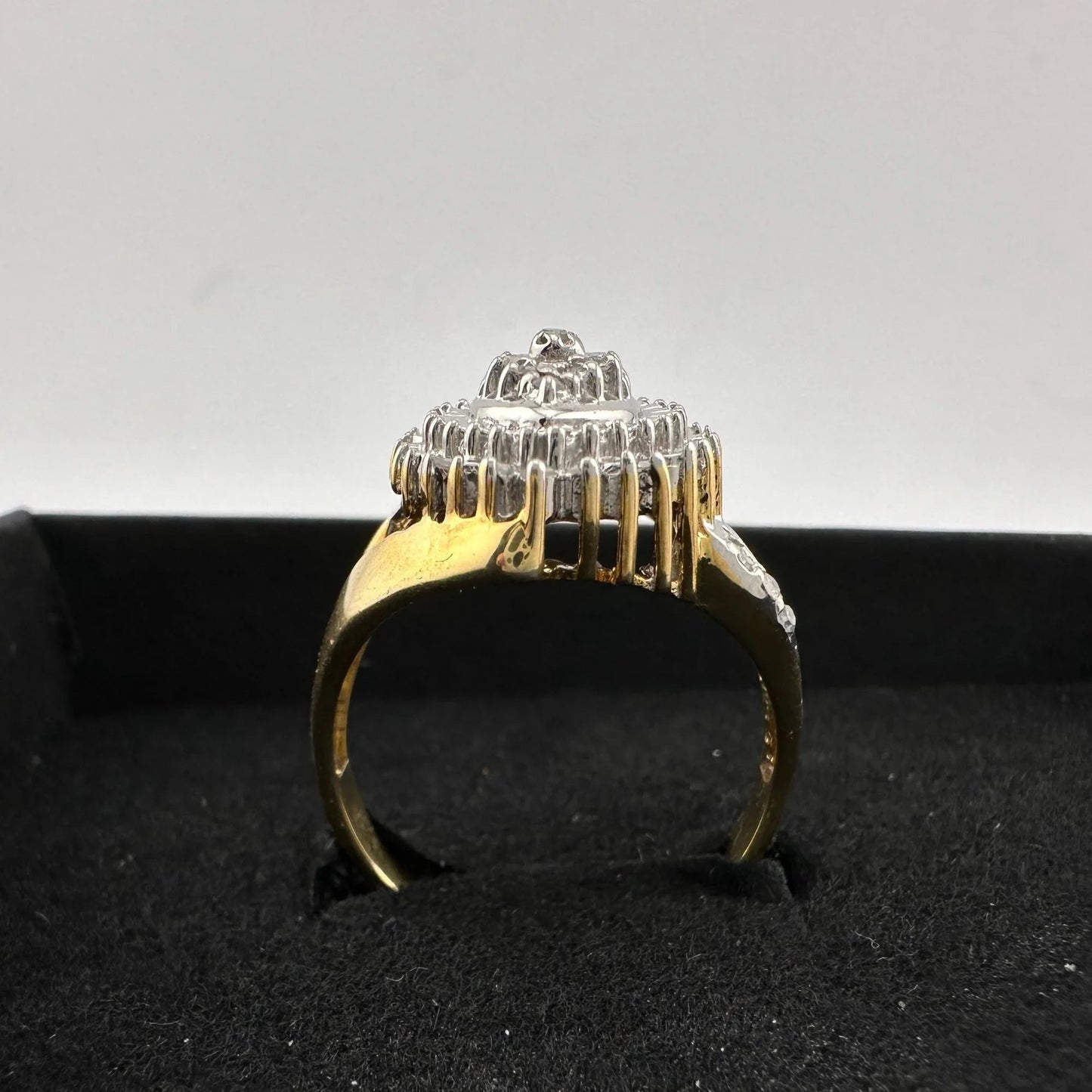 Marquise Cut 1/2 Carat Diamond Ring - Gold Overlaying Sterling Silver Size 8 - Ring - A+ Stuff