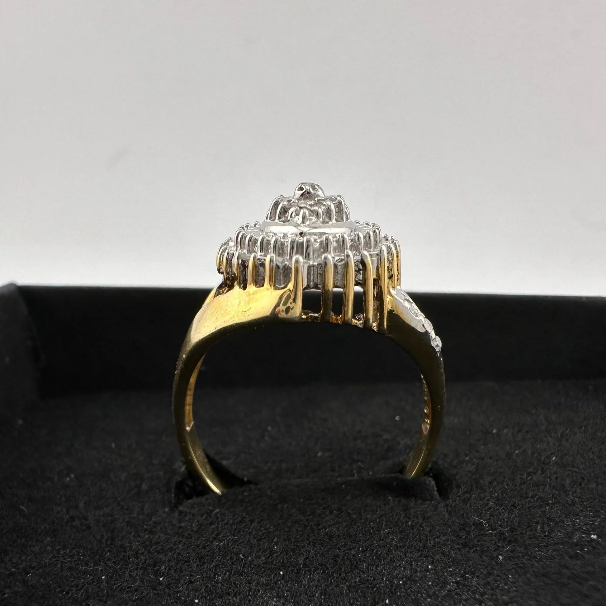 Marquise Cut 1/2 Carat Diamond Ring - Gold Overlaying Sterling Silver Size 8 - Ring - A+ Stuff