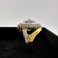 Marquise Cut 1/2 Carat Diamond Ring - Gold Overlaying Sterling Silver Size 8 - Ring - A+ Stuff