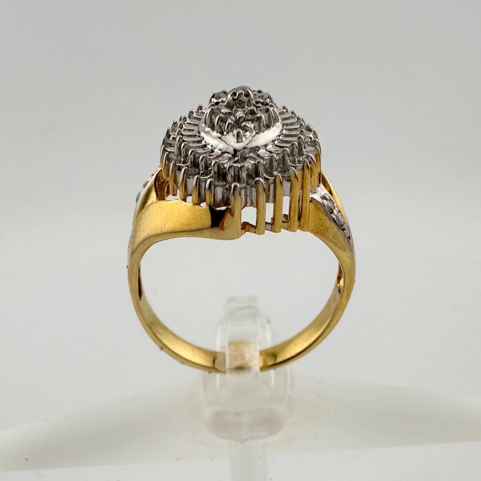 Marquise Cut 1/2 Carat Diamond Ring - Gold Overlaying Sterling Silver Size 8 - Ring - A+ Stuff