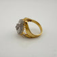 Marquise Cut 1/2 Carat Diamond Ring - Gold Overlaying Sterling Silver Size 8 - Ring - A+ Stuff