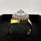 Marquise Cut 1/2 Carat Diamond Ring - Gold Overlaying Sterling Silver Size 8 - Ring - A+ Stuff