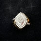 Marquise Cut 1/2 Carat Diamond Ring - Gold Overlaying Sterling Silver Size 8 - Ring - A+ Stuff