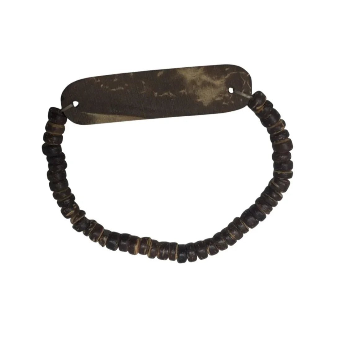 ''MAUI'' Hawaii Hibiscus Flower Souvenir Bracelet with Brown Beads on it - A+ Stuff - Bracelet - A+ Stuff