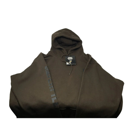 Men's CAT Trademark Banner Hooded Sweatshirt - Coffee Bean - Size 2XL - CAT-Shirts & Tops - A+ Stuff