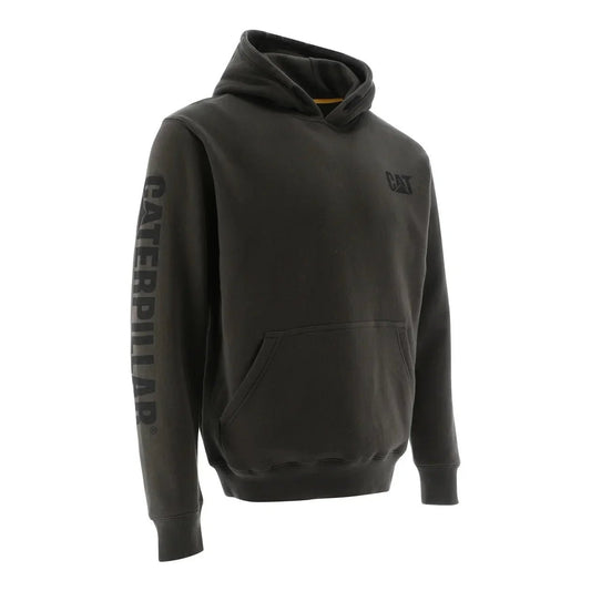 Men's CAT Trademark Banner Hooded Sweatshirt - Coffee Bean - Size 2XL - CAT-Shirts & Tops - A+ Stuff