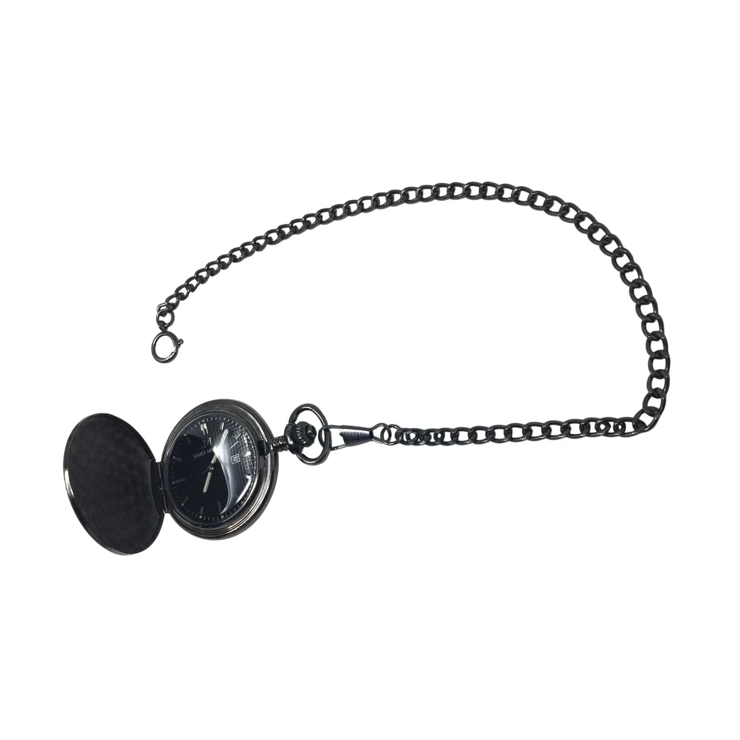 Men's James Michael (JM) Black/Silver Tone Pocket Watch - James Michael - pocketwatch - A+ Stuff