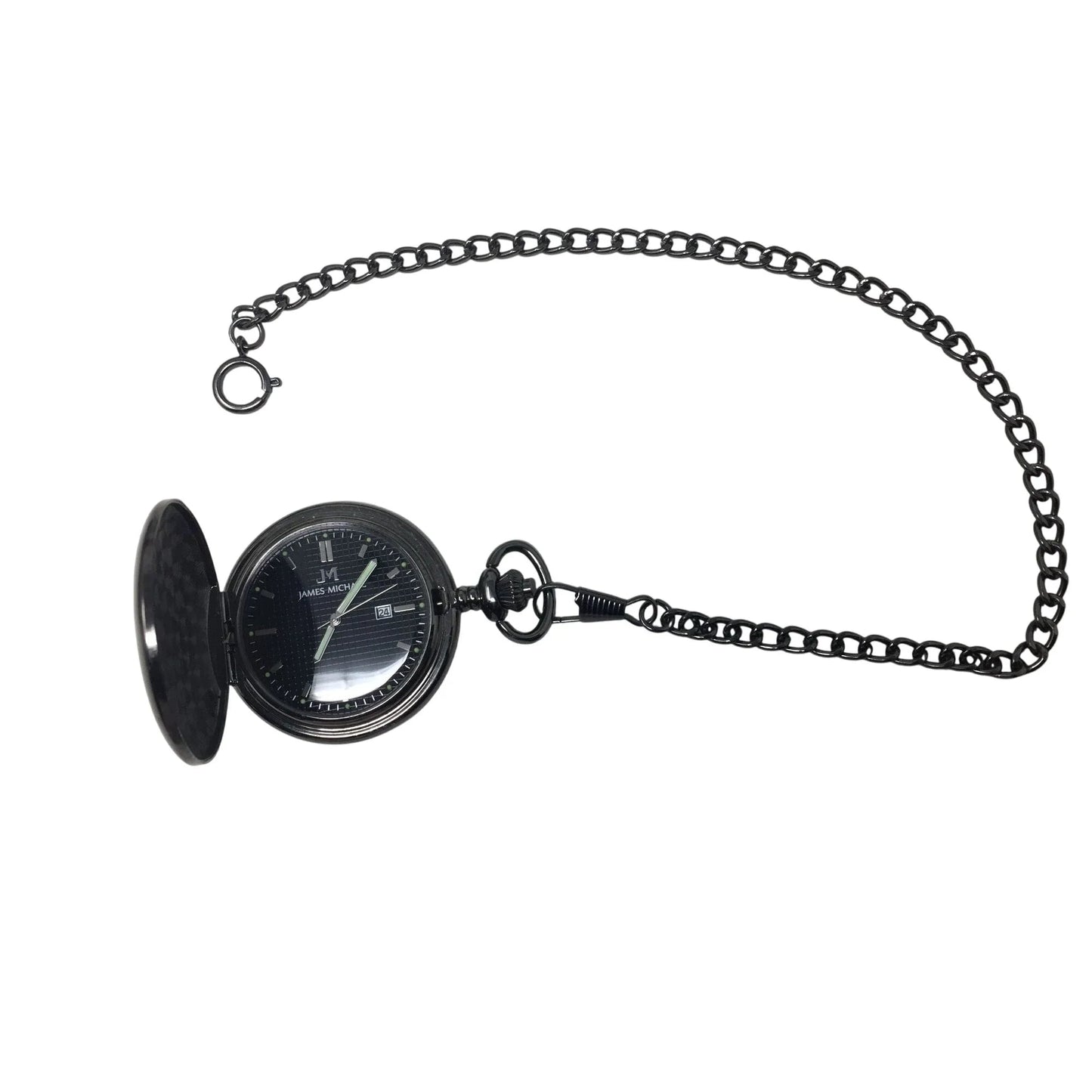 Men's James Michael (JM) Black/Silver Tone Pocket Watch - James Michael - pocketwatch - A+ Stuff