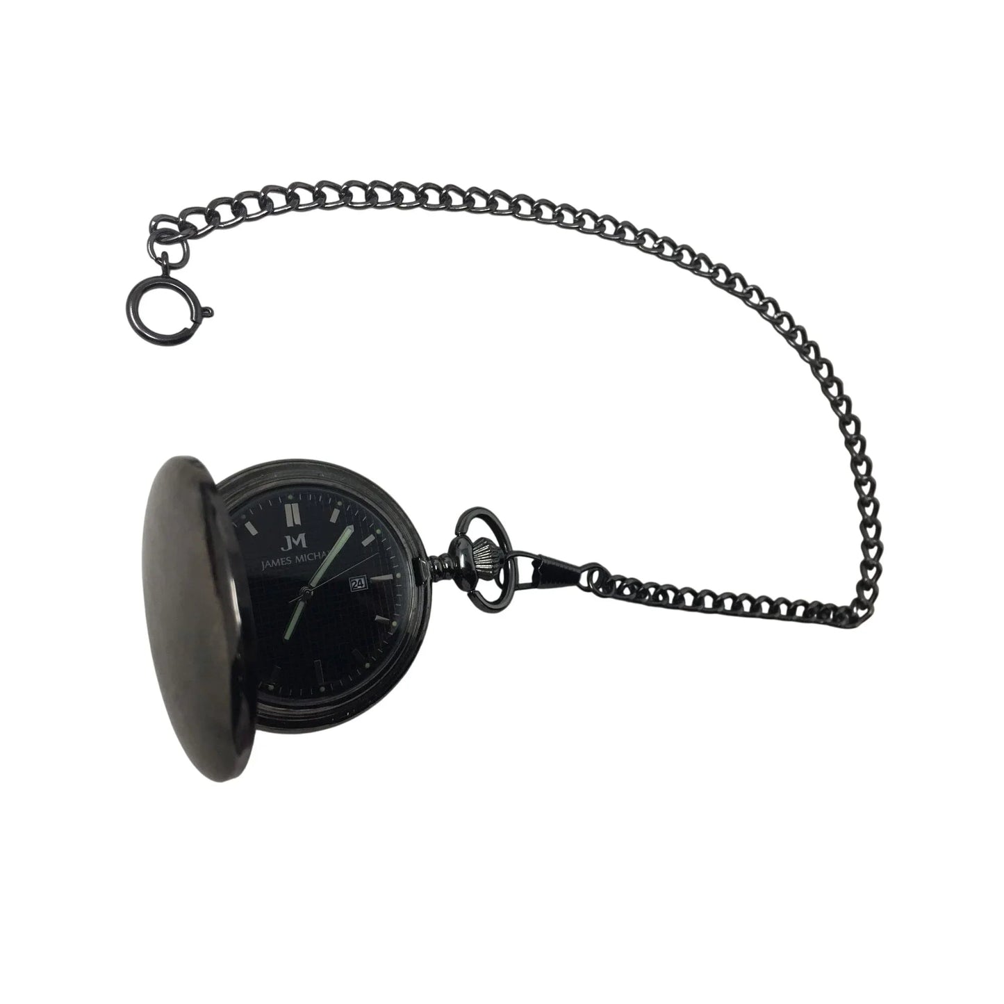 Men's James Michael (JM) Black/Silver Tone Pocket Watch - James Michael - pocketwatch - A+ Stuff