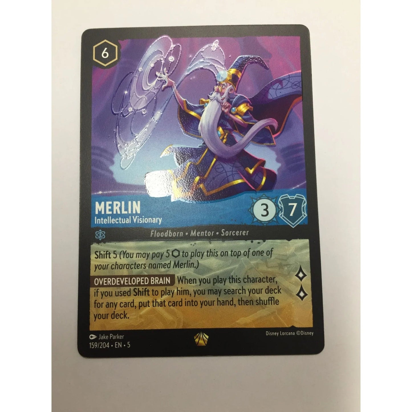Merlin Intellectual Visionary Jake Parker 159/204 EN 5 card - Disney - Collectible Trading Cards - A+ Stuff