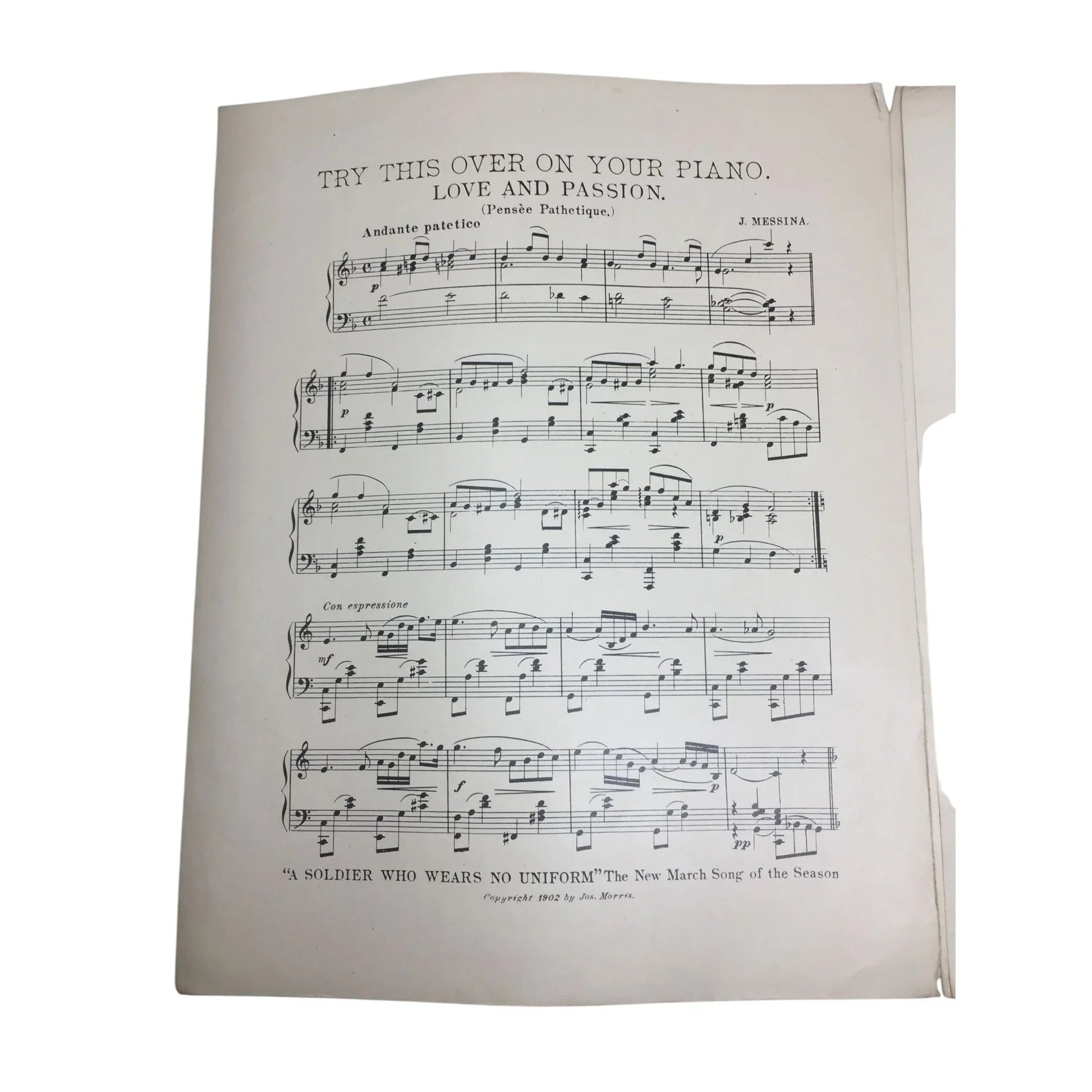 MESSAGE OF PEACE REVERIE BY H ENGELMANN - VINTAGE SHEET MUSIC - A+ Stuff - SHEET MUSIC - A+ Stuff