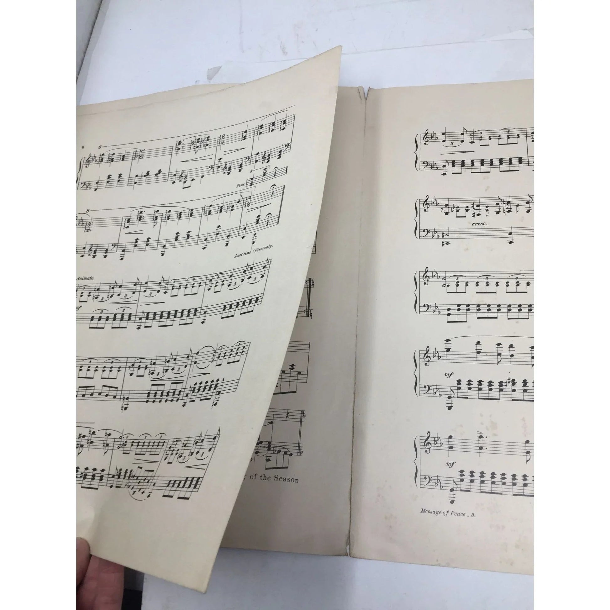 MESSAGE OF PEACE REVERIE BY H ENGELMANN - VINTAGE SHEET MUSIC - A+ Stuff - SHEET MUSIC - A+ Stuff