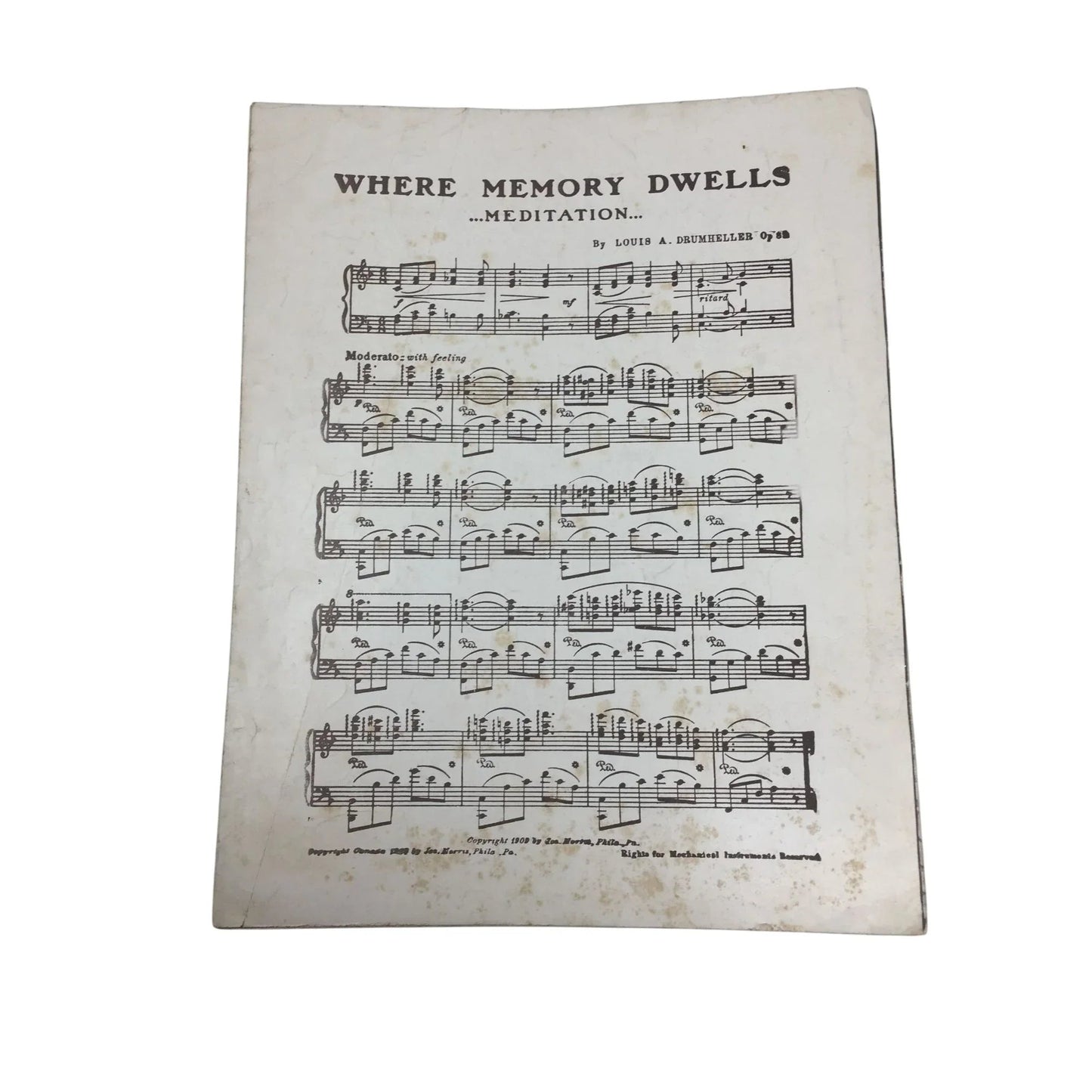 MESSAGE OF PEACE REVERIE BY H ENGELMANN - VINTAGE SHEET MUSIC - A+ Stuff - SHEET MUSIC - A+ Stuff