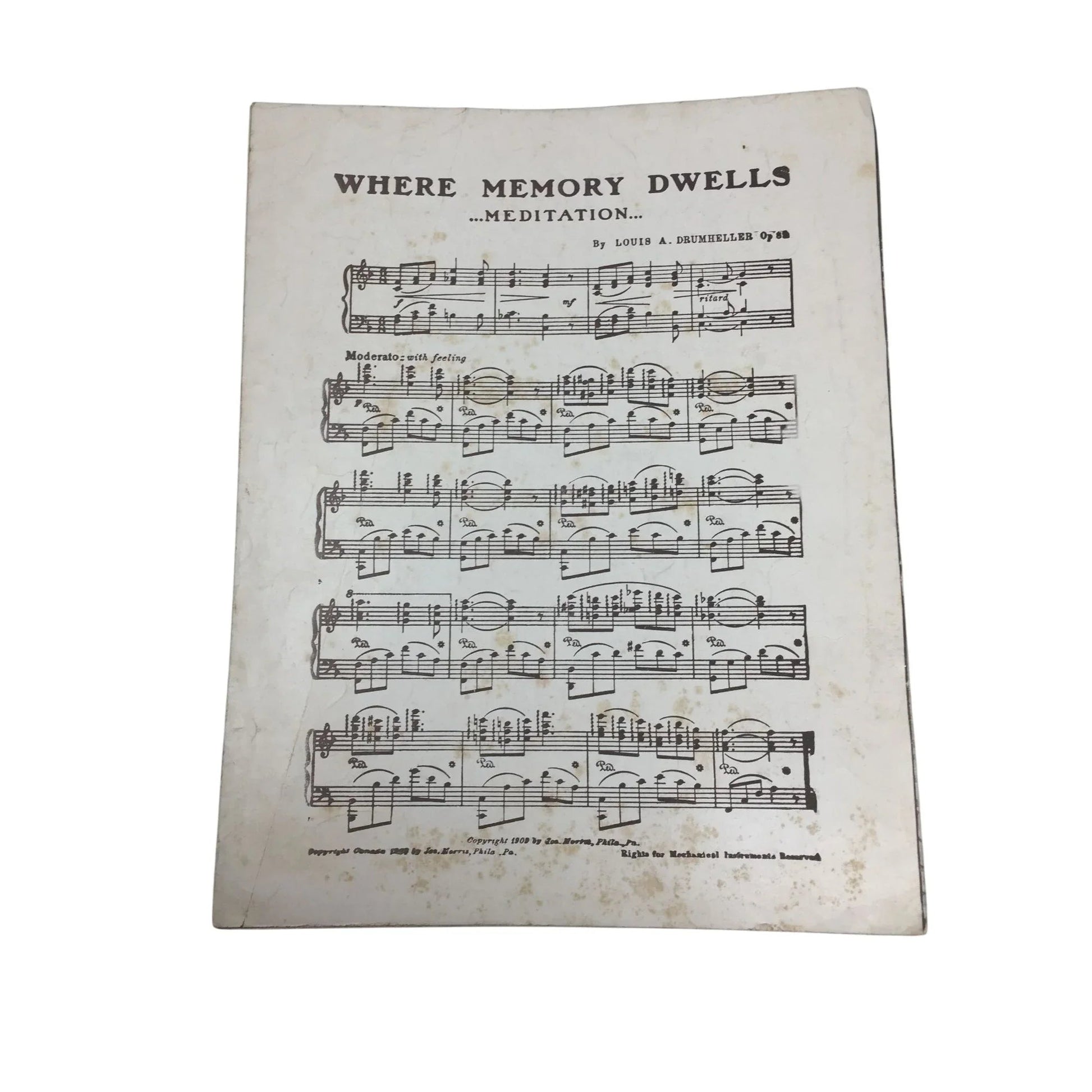 MESSAGE OF PEACE REVERIE BY H ENGELMANN - VINTAGE SHEET MUSIC - A+ Stuff - SHEET MUSIC - A+ Stuff