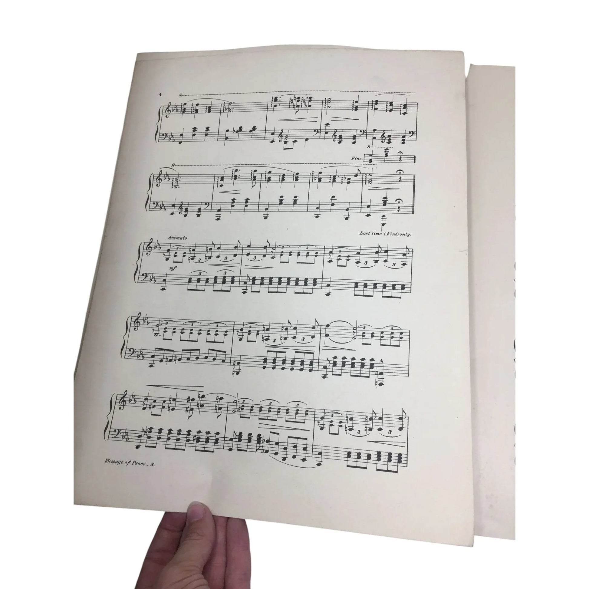 MESSAGE OF PEACE REVERIE BY H ENGELMANN - VINTAGE SHEET MUSIC - A+ Stuff - SHEET MUSIC - A+ Stuff