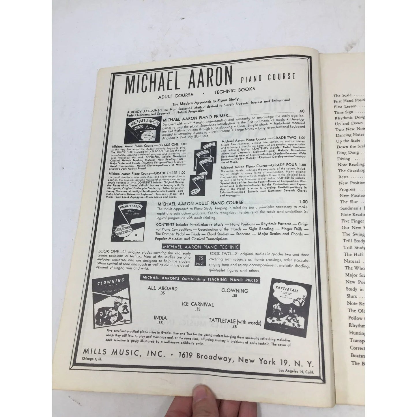 Michael Aaron Piano Course Grade 1 Vintage Sheet Music book - A+ Stuff - Sheet Music - A+ Stuff