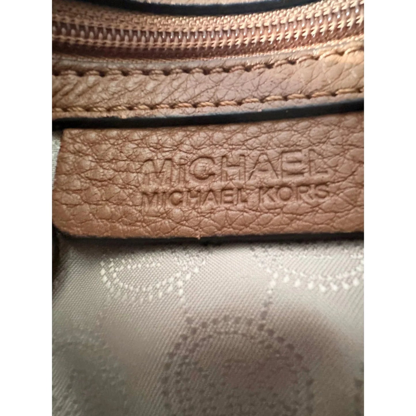 Michael Kors Chestnut Leather Crossbody Bag w Top Flap Pocket - A+ Stuff