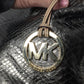 Michael Kors Jet Set Gray Leather Python Embossed Tote Bag - Michael Kors - Shoulder Bag - A+ Stuff