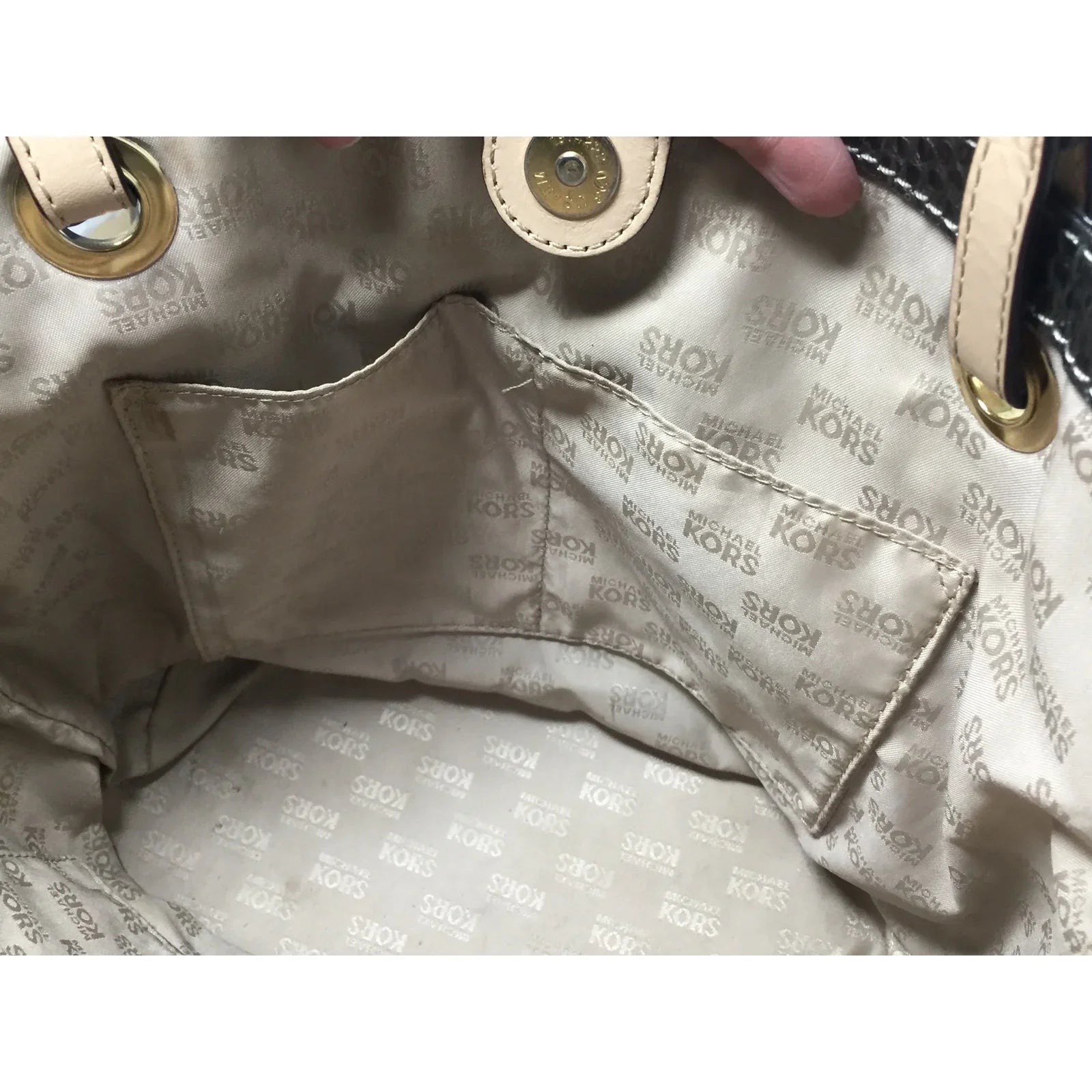 Michael Kors Jet Set Gray Leather Python Embossed Tote Bag - Michael Kors - Shoulder Bag - A+ Stuff