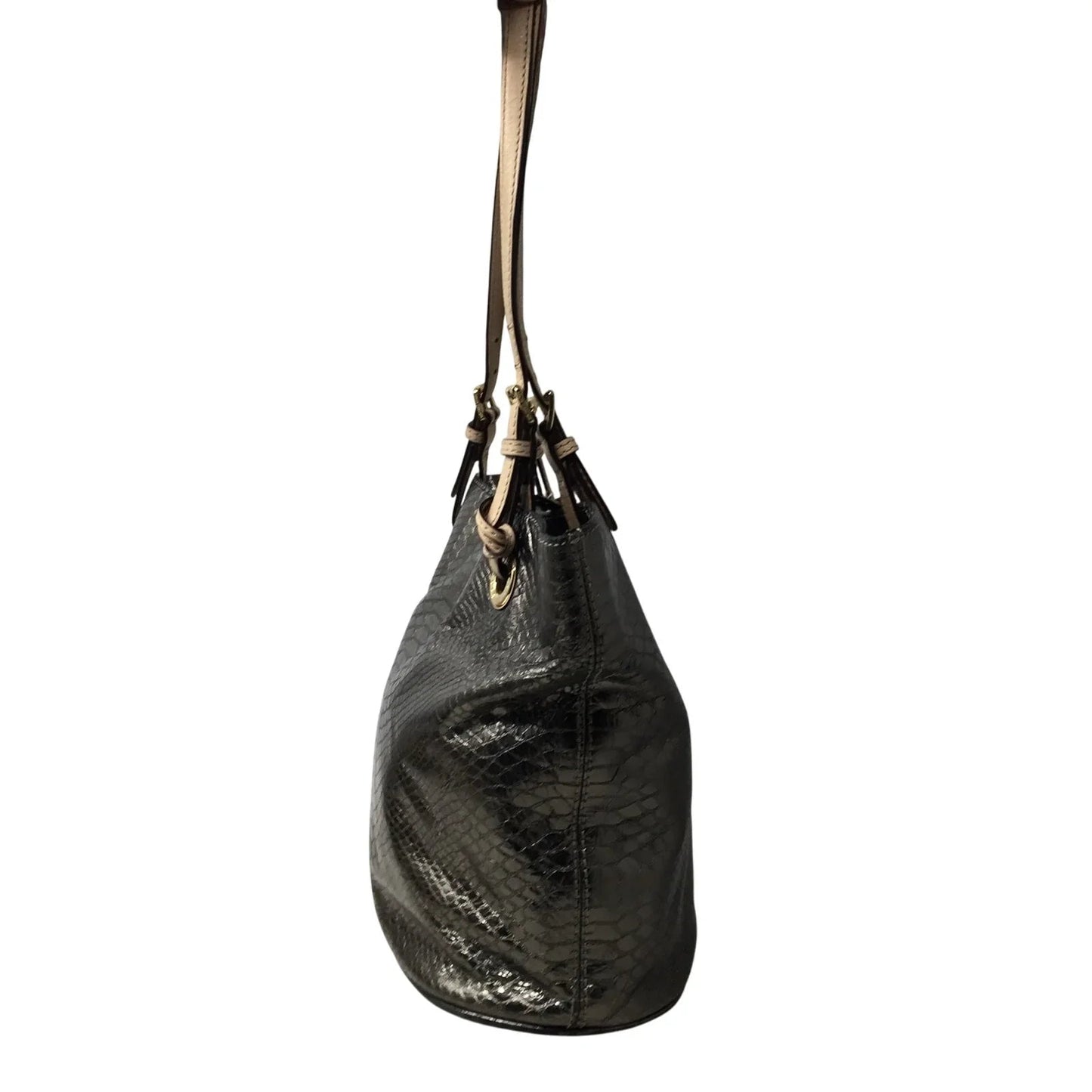 Michael Kors Jet Set Gray Leather Python Embossed Tote Bag - Michael Kors - Shoulder Bag - A+ Stuff