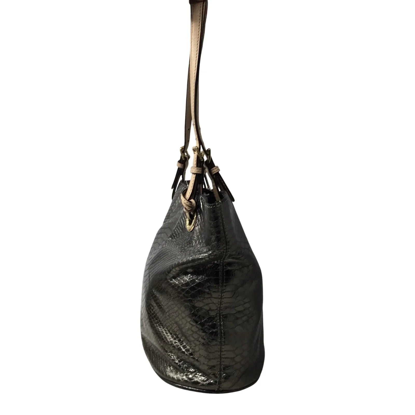 Michael Kors Jet Set Gray Leather Python Embossed Tote Bag - Michael Kors - Shoulder Bag - A+ Stuff
