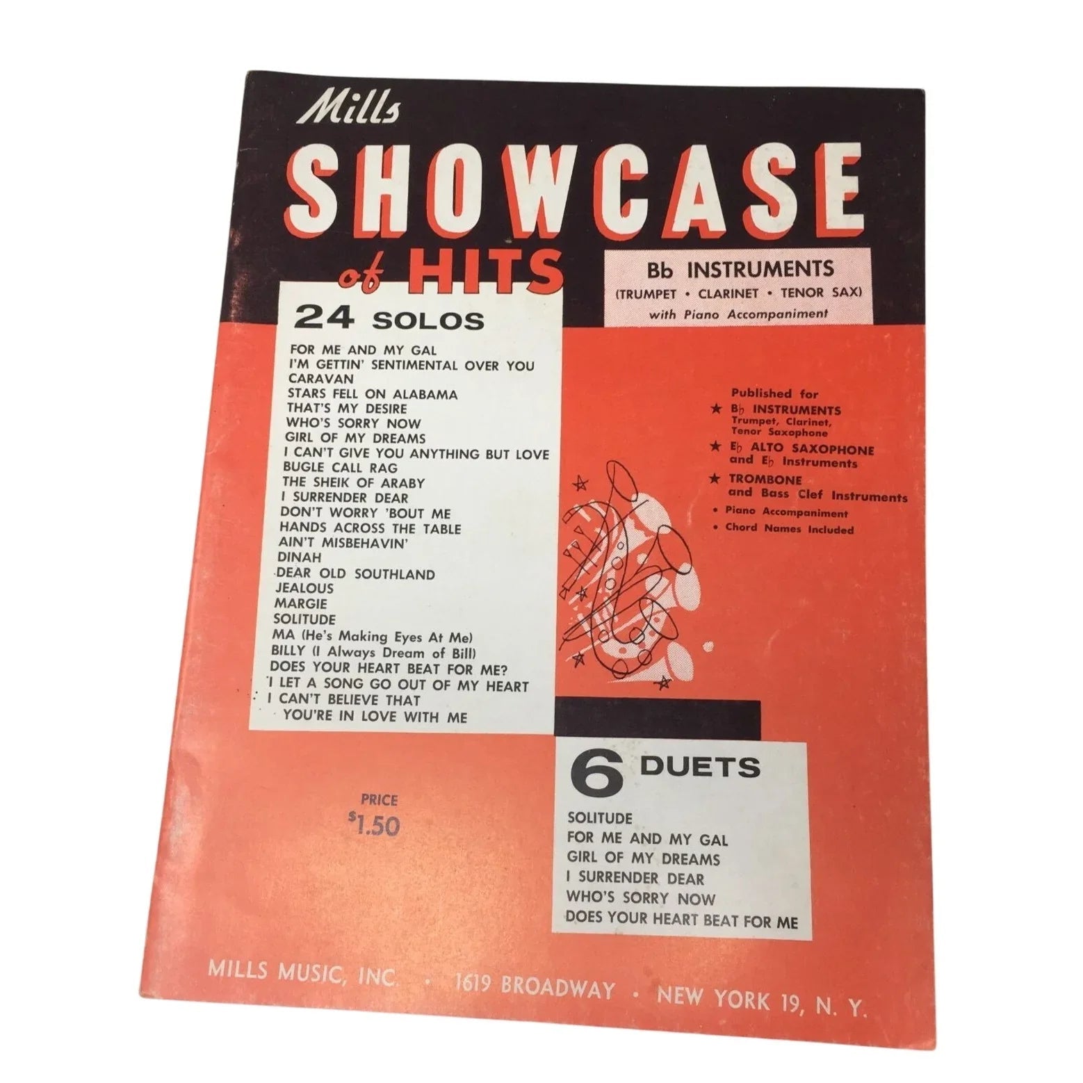 Mills Showcase of Hits Vintage Sheet Music Book - A+ Stuff - SHEET MUSIC - A+ Stuff