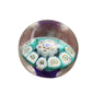 Miniature Clear Glass Paperweight with Blue and White Floral Flower Pattern inside - A+ Stuff - Office Supplies - A+ Stuff