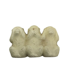 Miniature Plastic 3 Wise Monkeys Vintage Figurine
