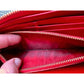 Miu Miu Red Croc Embossed Leather Zip Around Wallet with Original Box - Miu Miu - Designer wallet - A+ Stuff