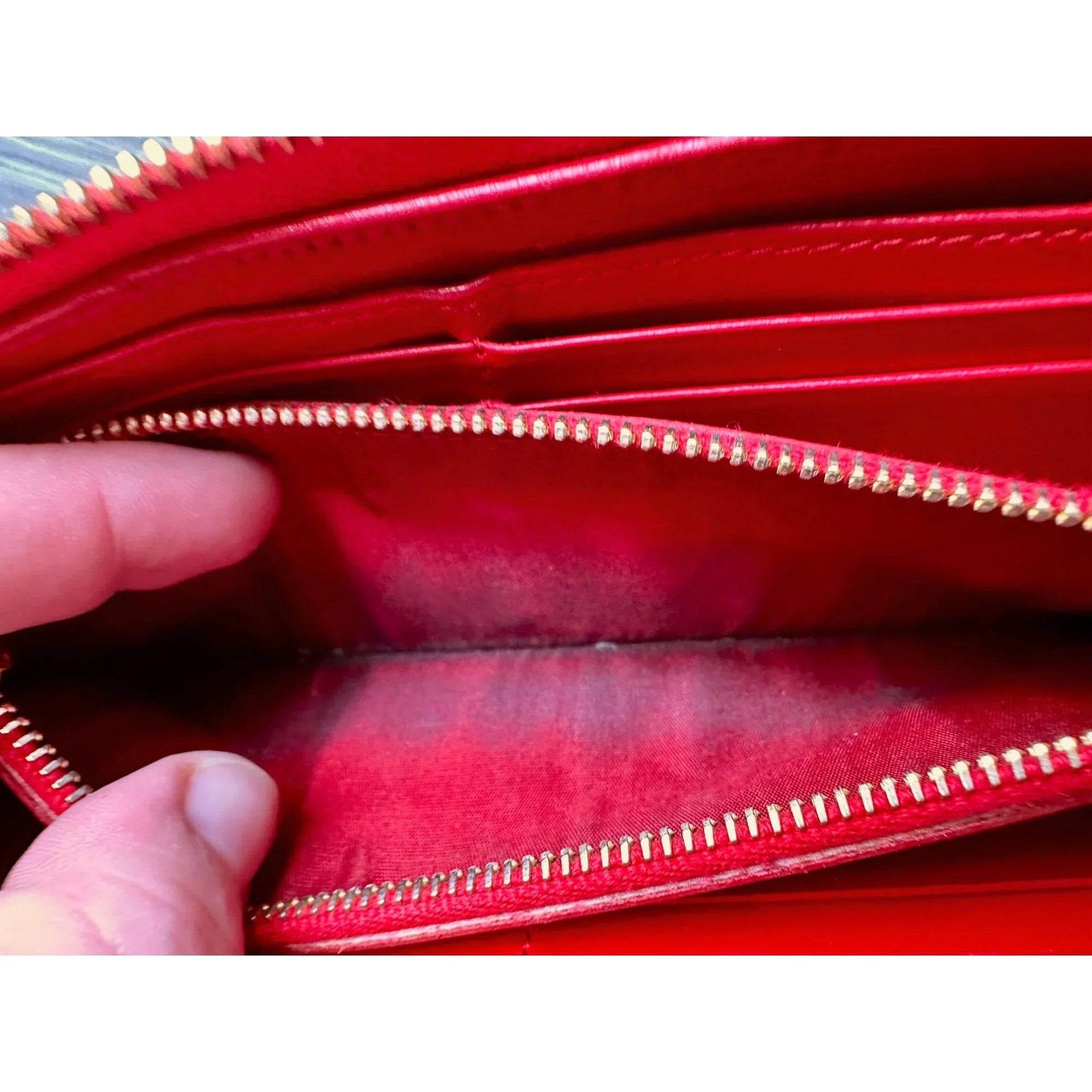 Miu Miu Red Croc Embossed Leather Zip Around Wallet with Original Box - Miu Miu - Designer wallet - A+ Stuff