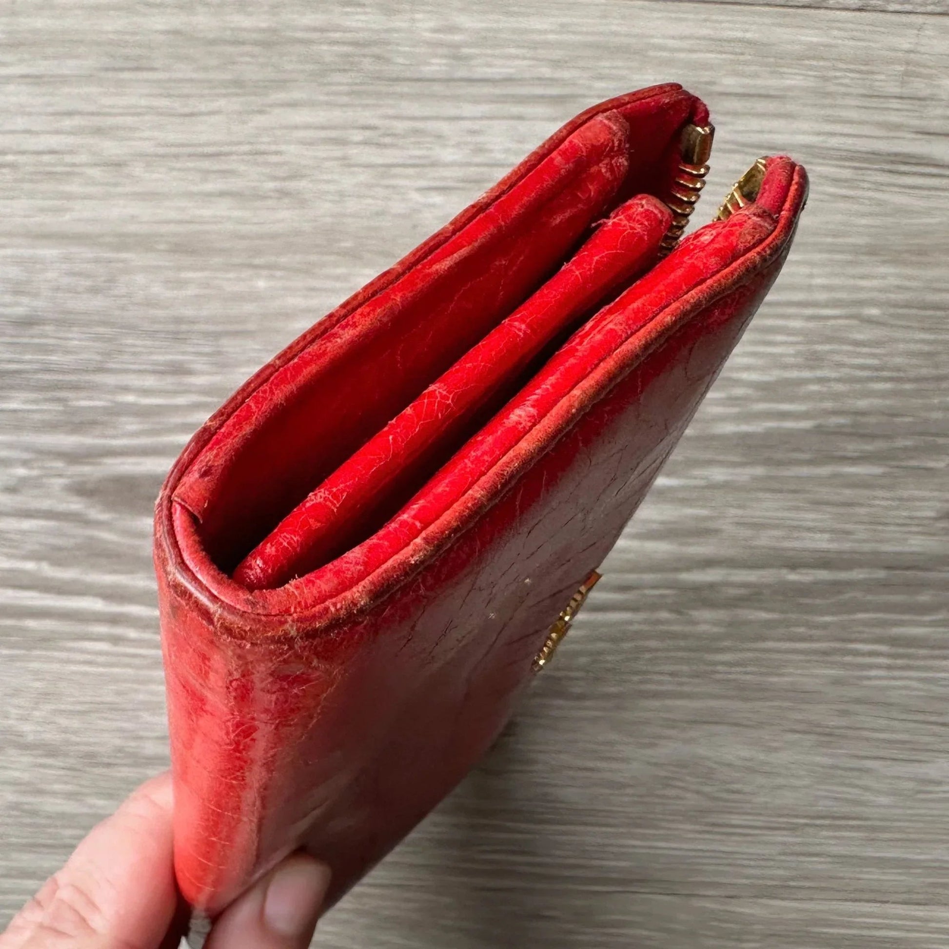 Miu Miu Red Croc Embossed Leather Zip Around Wallet with Original Box - Miu Miu - Designer wallet - A+ Stuff