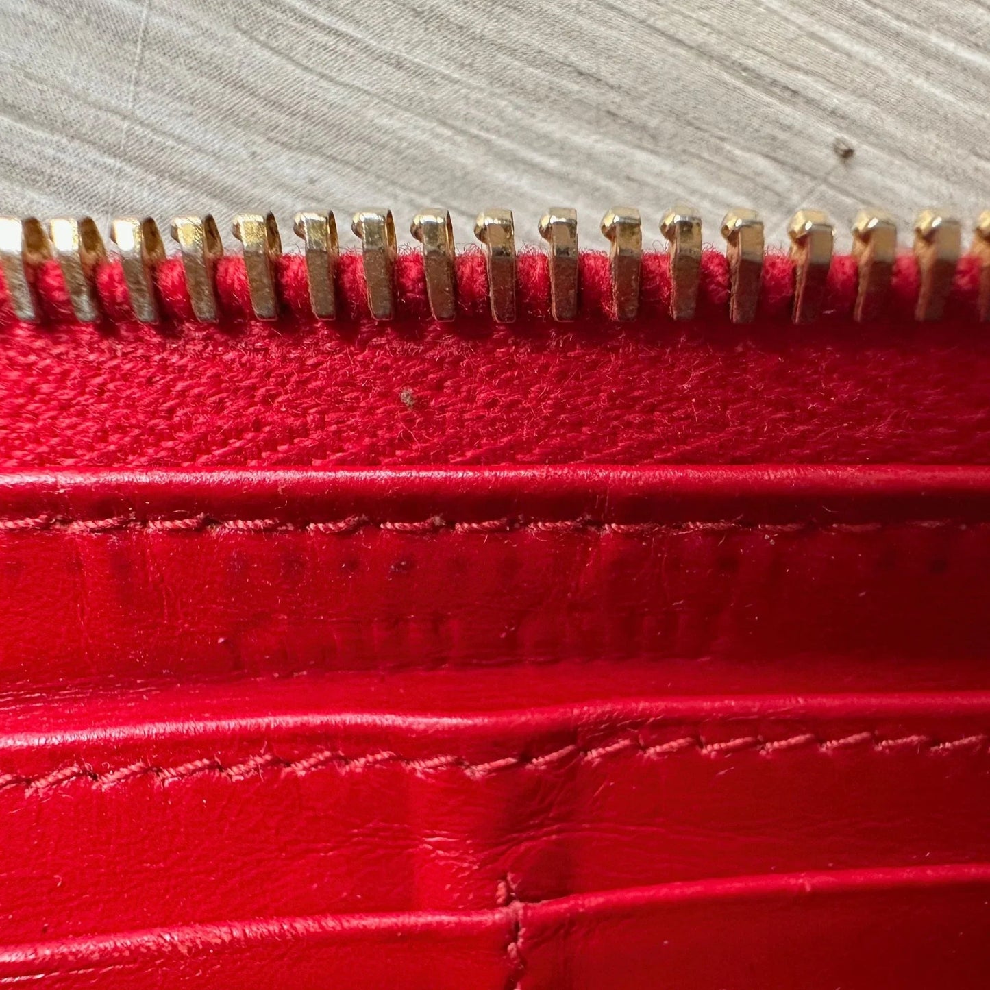 Miu Miu Red Croc Embossed Leather Zip Around Wallet with Original Box - Miu Miu - Designer wallet - A+ Stuff
