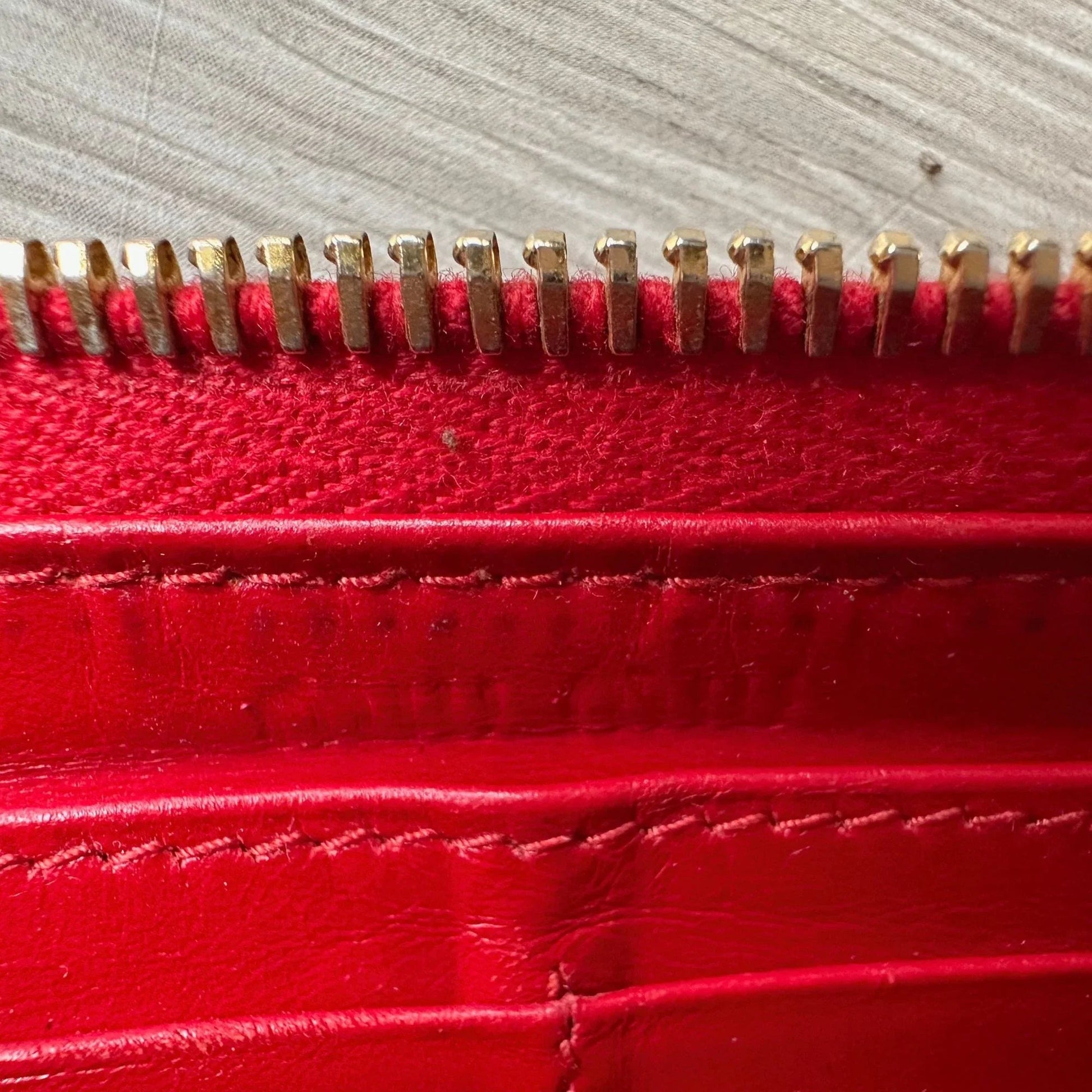 Miu Miu Red Croc Embossed Leather Zip Around Wallet with Original Box - Miu Miu - Designer wallet - A+ Stuff