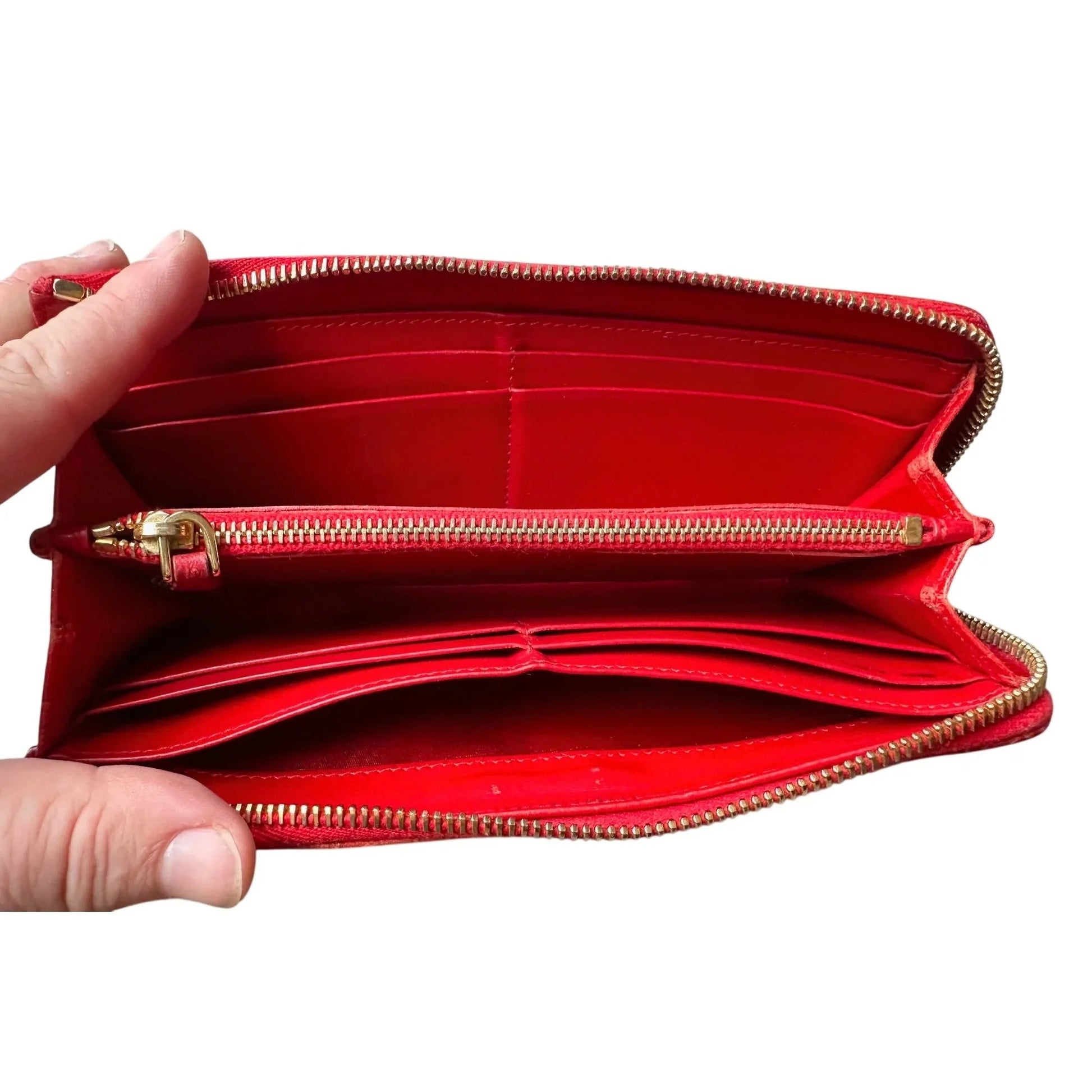 Miu Miu Red Croc Embossed Leather Zip Around Wallet with Original Box - Miu Miu - Designer wallet - A+ Stuff