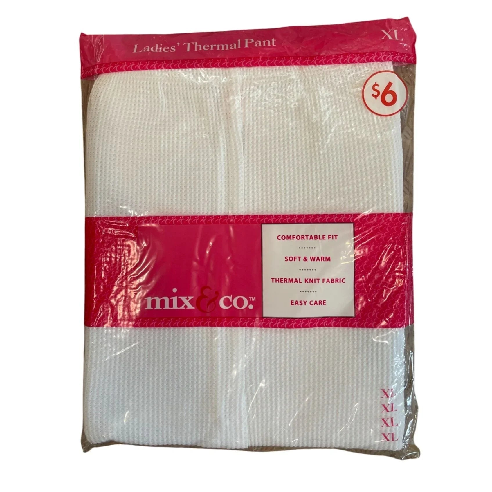 mix & co. Women's White Thermal Knit Fabric Pants (3) Size XL (New) - mix & co - Pants - A+ Stuff