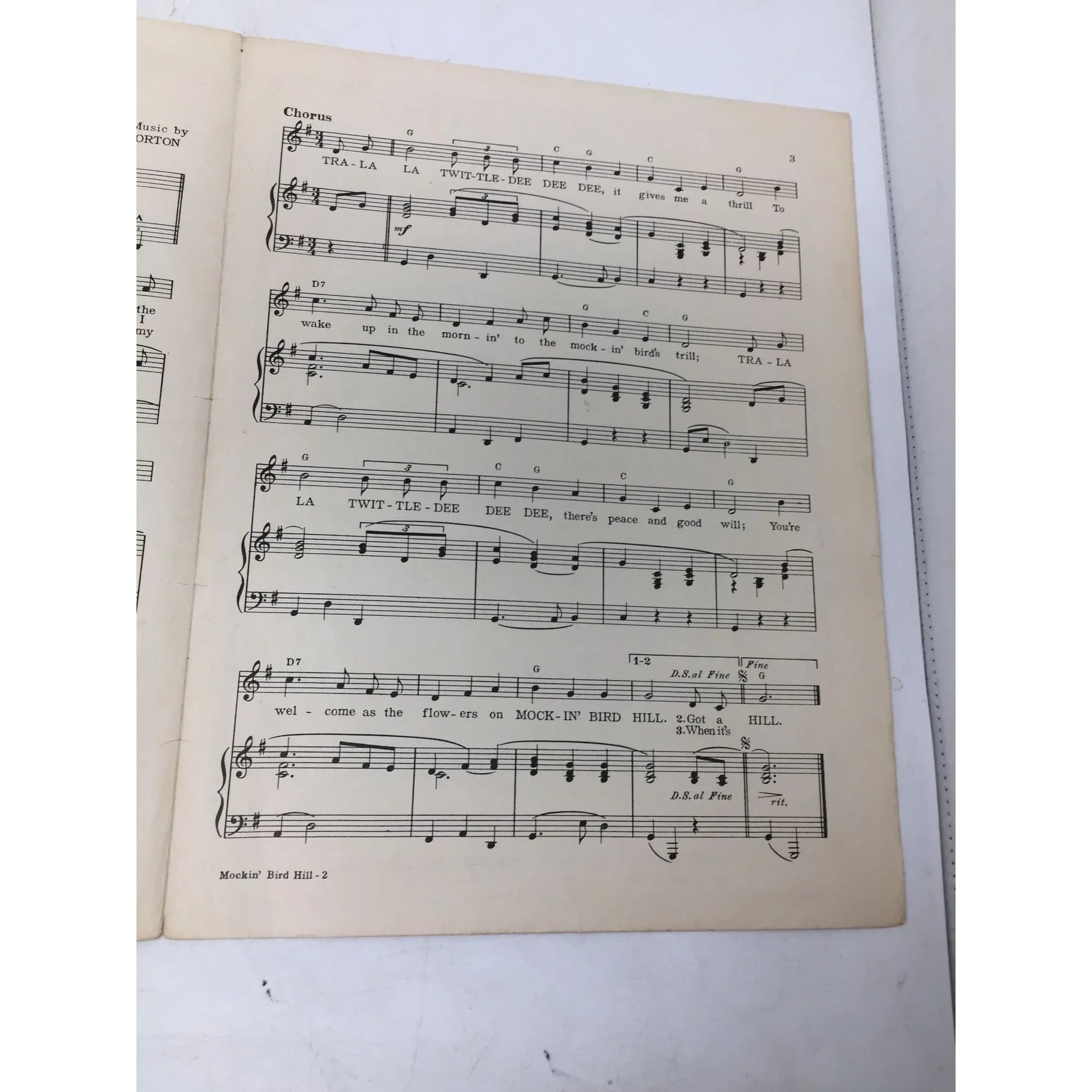 MOCKIN' BIRD HILL (Tra La La Twittle Dee dee dee) - A+ Stuff - sheet music - A+ Stuff