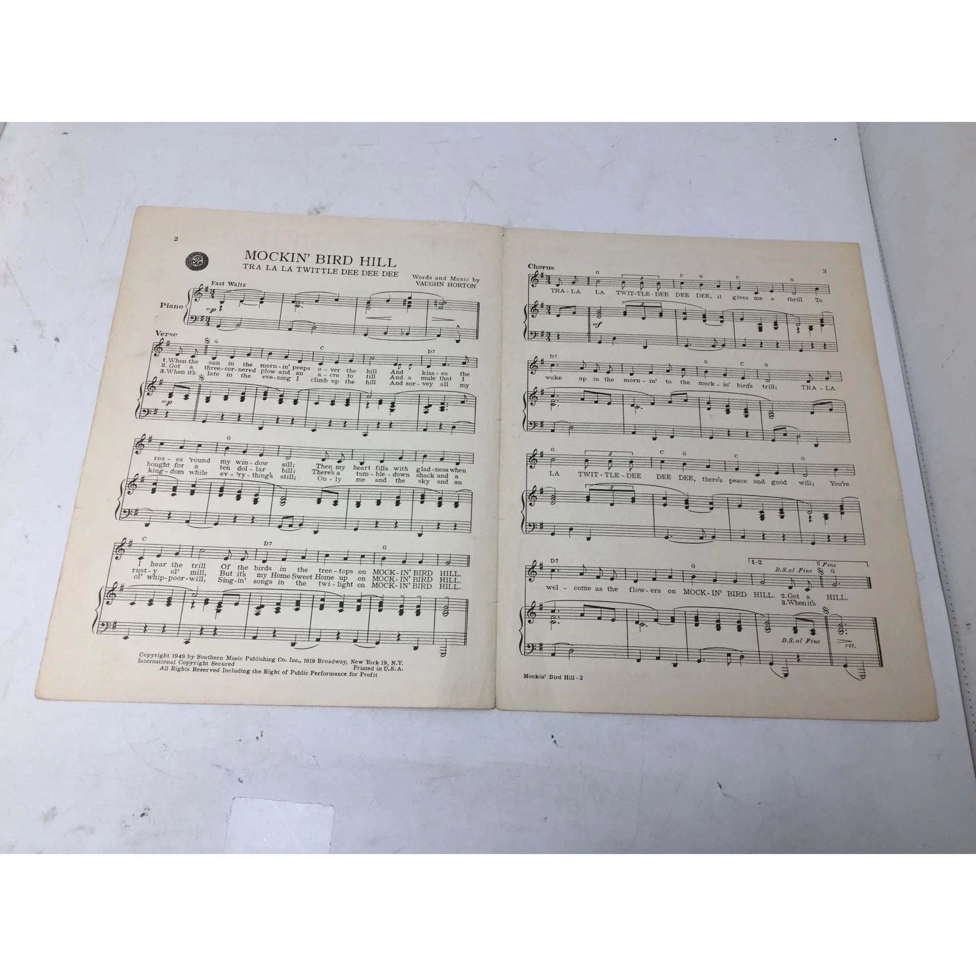 MOCKIN' BIRD HILL (Tra La La Twittle Dee dee dee) - A+ Stuff - sheet music - A+ Stuff