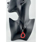 Modern 8.5 ct Red Coral Bold Teardrop Pendant - 24" Sterling Silver Chain - Jewelry - A+ Stuff