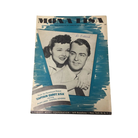''MONA LISA'' BY JAY LIVINGSTON AND RAY EVANS - A+ Stuff - Sheet Music - A+ Stuff