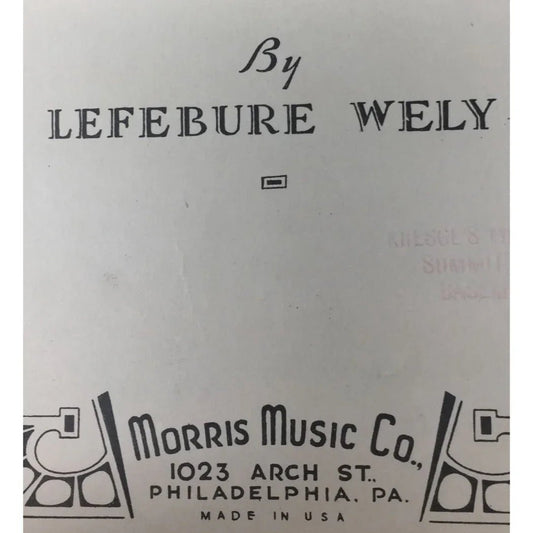 ''MONASTERY BELLS'' BY LEFEBURE WELY (Unexcelled edition) - A+ Stuff - SHEET MUSIC - A+ Stuff