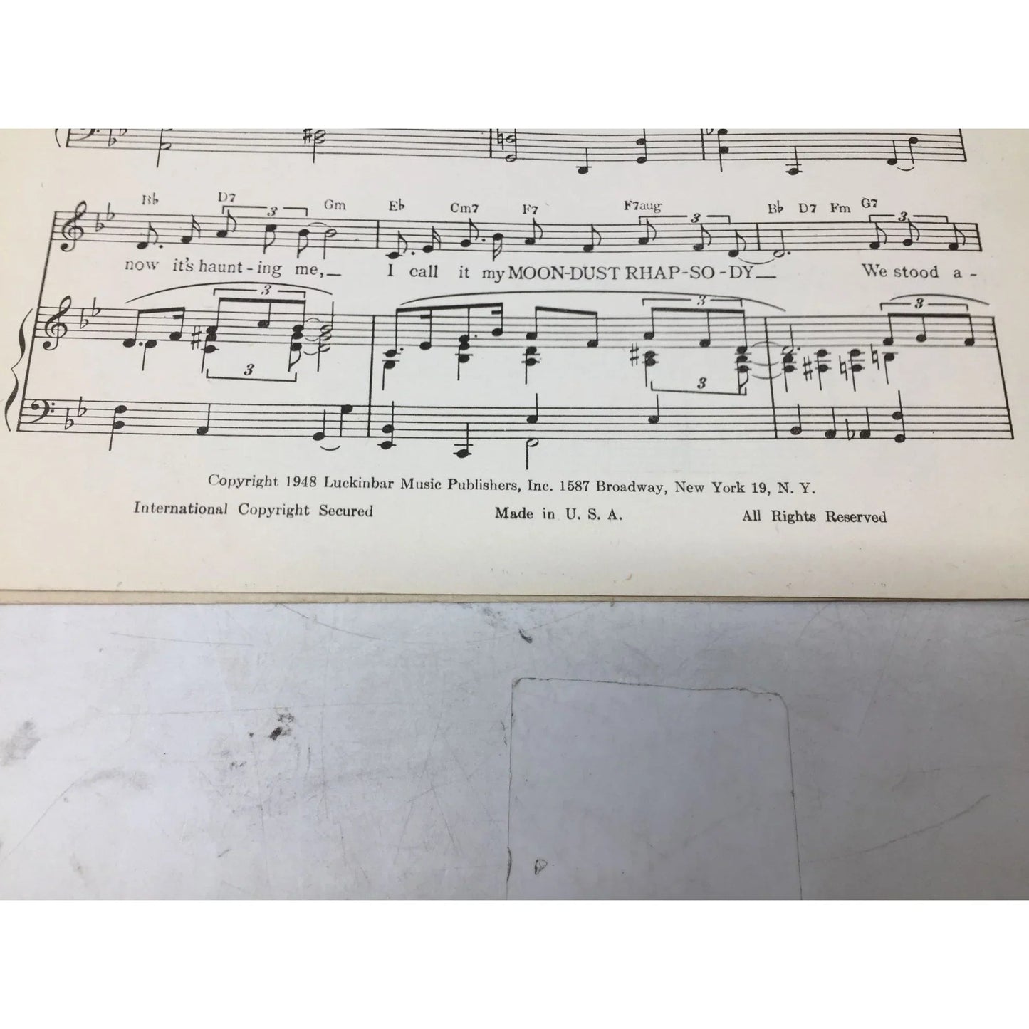 MOONDUST RHAPSODY Vintage Sheet music - A+ Stuff - sheet music - A+ Stuff
