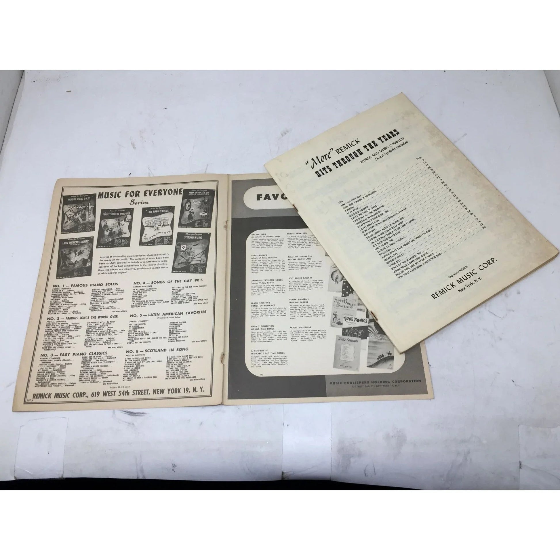 More Remick Hits Through The Years Vintage Sheet Music Book - A+ Stuff - SHEET MUSIC - A+ Stuff