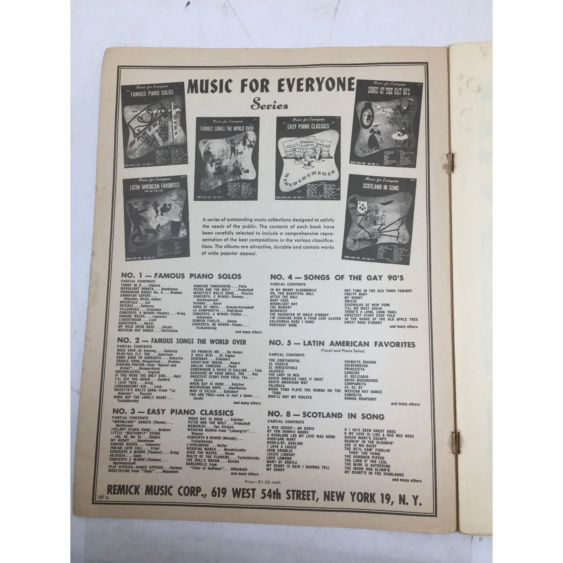 More Remick Hits Through The Years Vintage Sheet Music Book - A+ Stuff - SHEET MUSIC - A+ Stuff