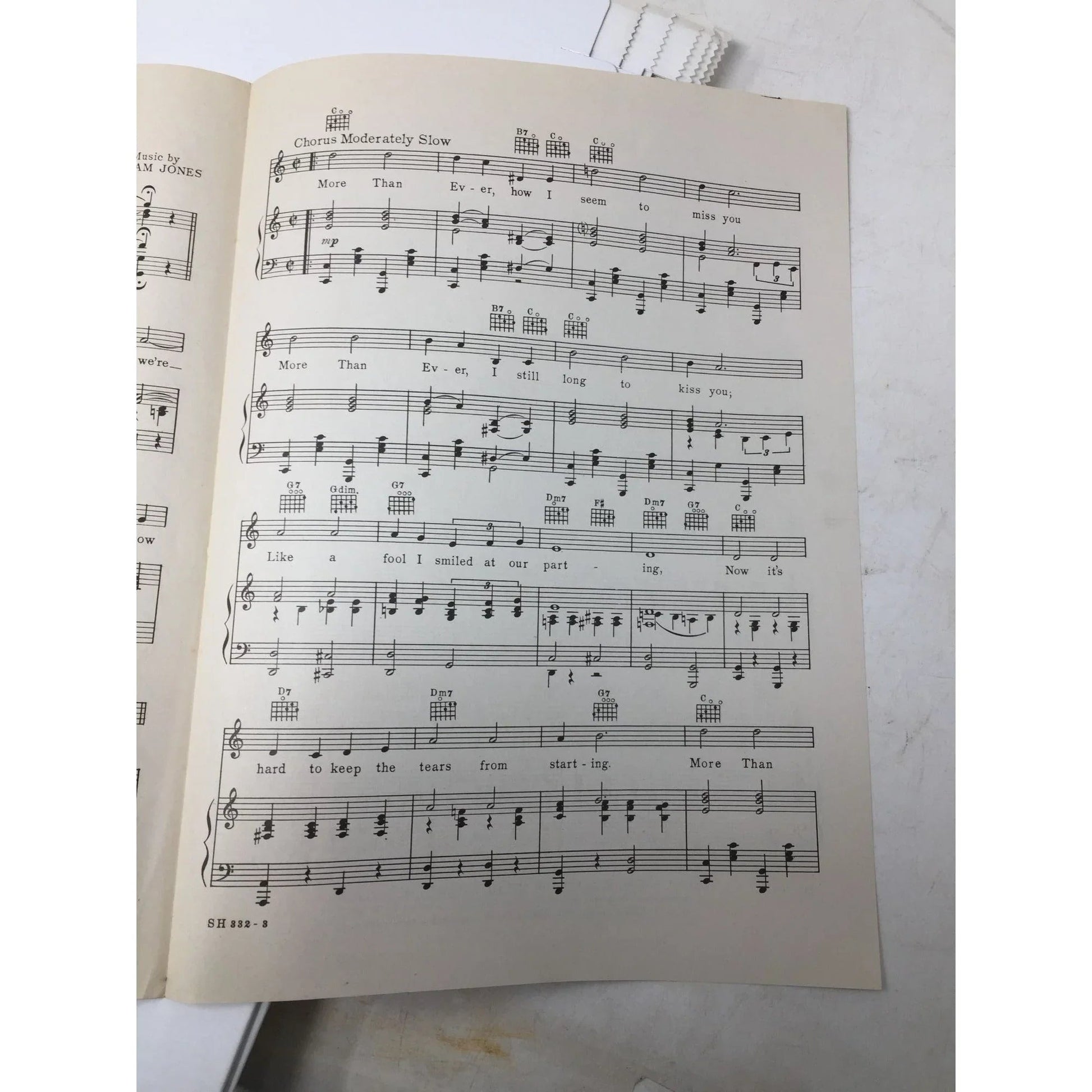 ''MORE THAN EVER'' BY BUD GREEN/ISHAM JONES - ADVANCE ARTIST COPY - A+ Stuff - SHEET MUSIC - A+ Stuff