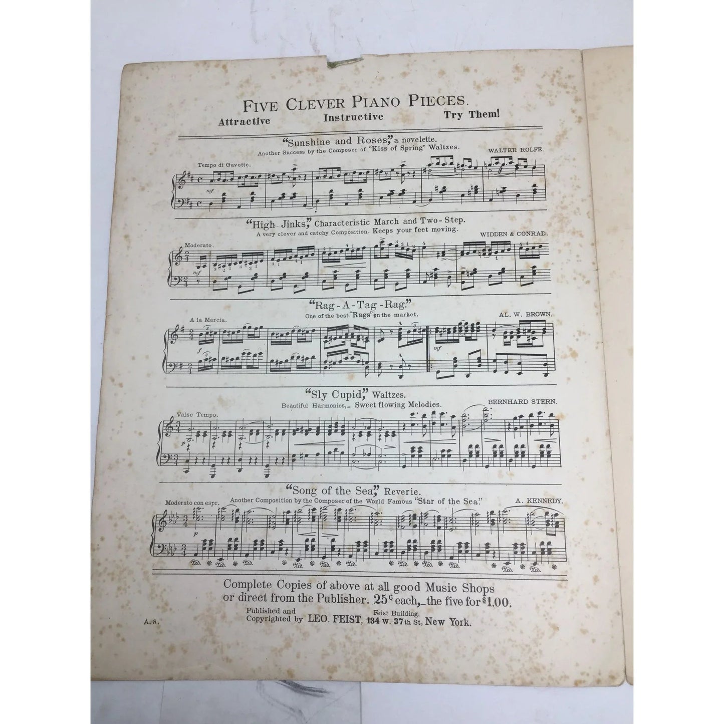 MORNING STAR REVERIE BY IDA F IRVING SHEET MUSIC - A+ Stuff - SHEET MUSIC - A+ Stuff