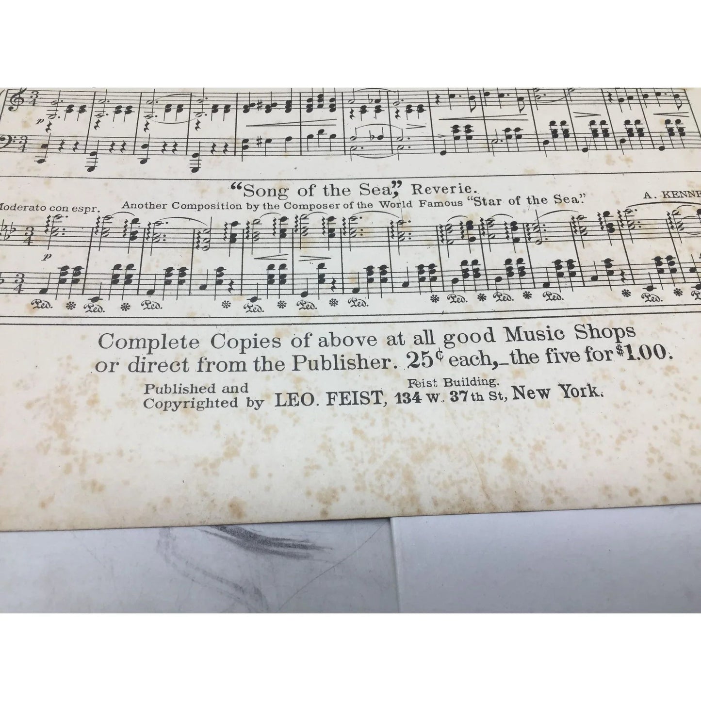 MORNING STAR REVERIE BY IDA F IRVING SHEET MUSIC - A+ Stuff - SHEET MUSIC - A+ Stuff