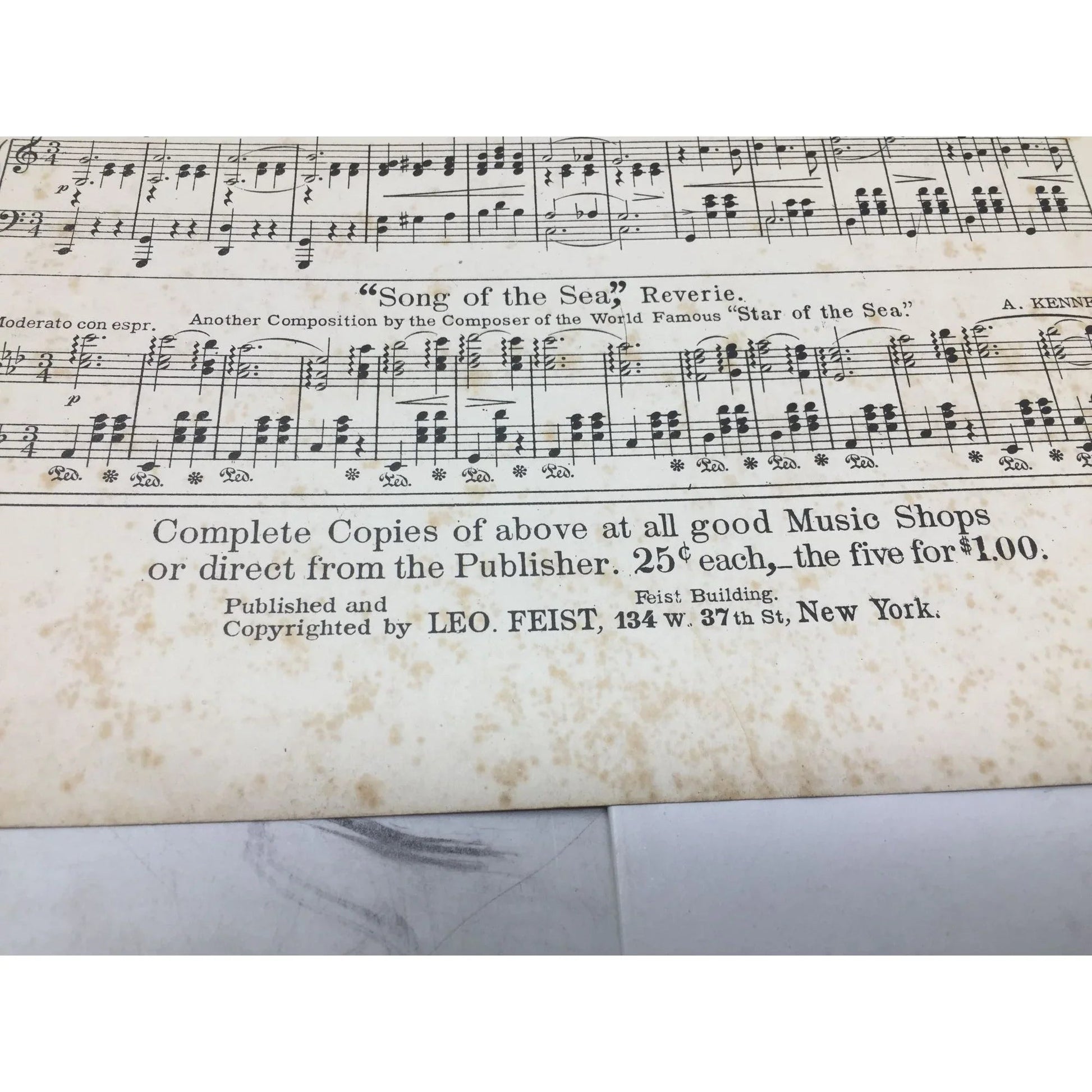 MORNING STAR REVERIE BY IDA F IRVING SHEET MUSIC - A+ Stuff - SHEET MUSIC - A+ Stuff